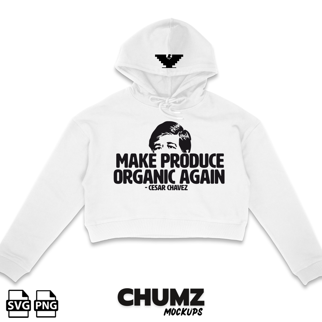 Make produce organic again Cesar Chávez (SVG/PNG)