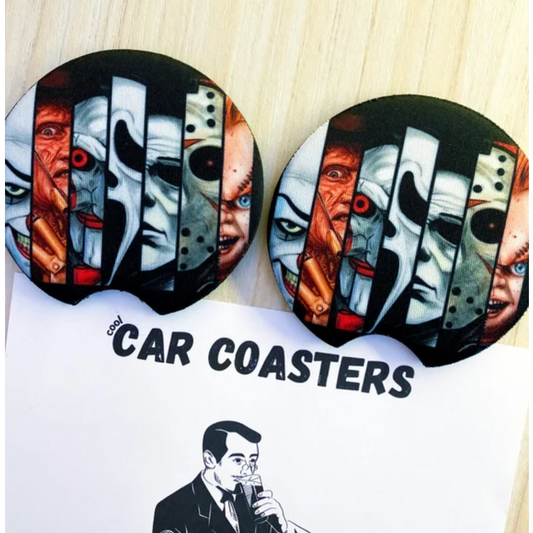 HORROR MOVIE KILLERS Car Coasters