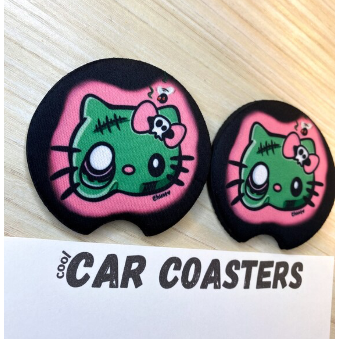 ZOMBIE Hello Kitty Car Coasters