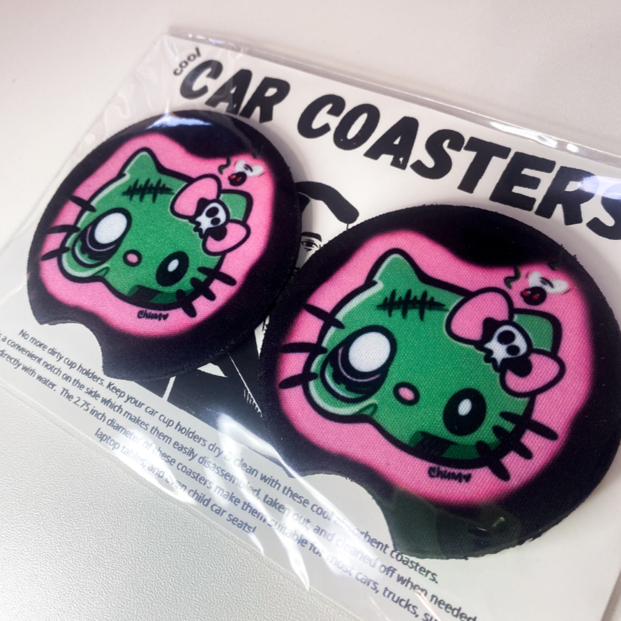 ZOMBIE Hello Kitty Car Coasters