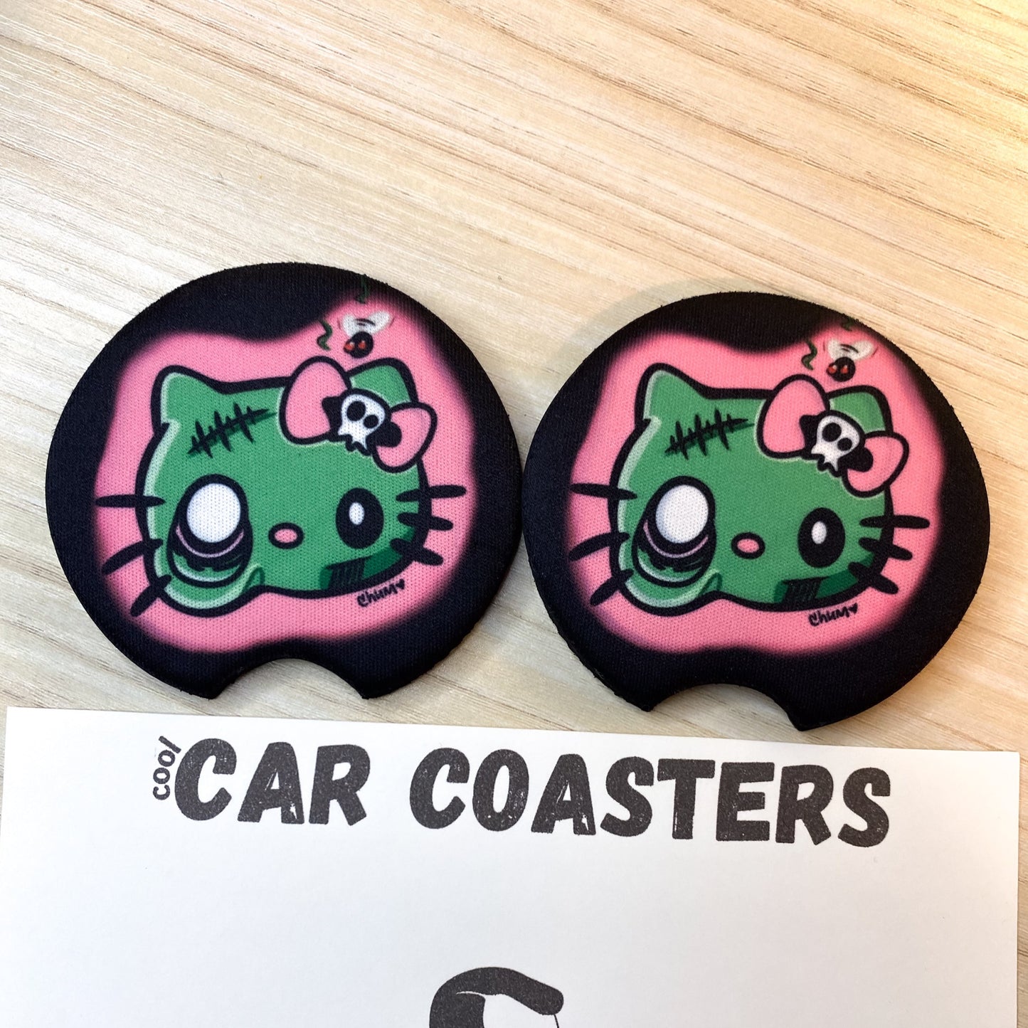 ZOMBIE Hello Kitty Car Coasters