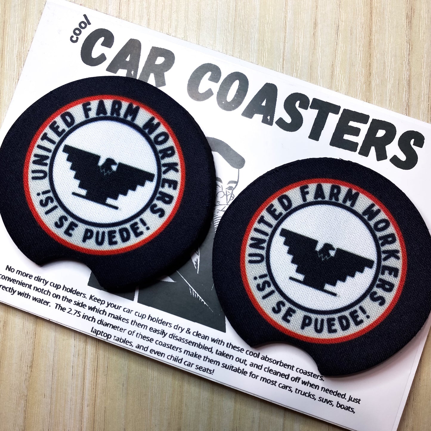 UNITED FARM WORKERS Car Coasters