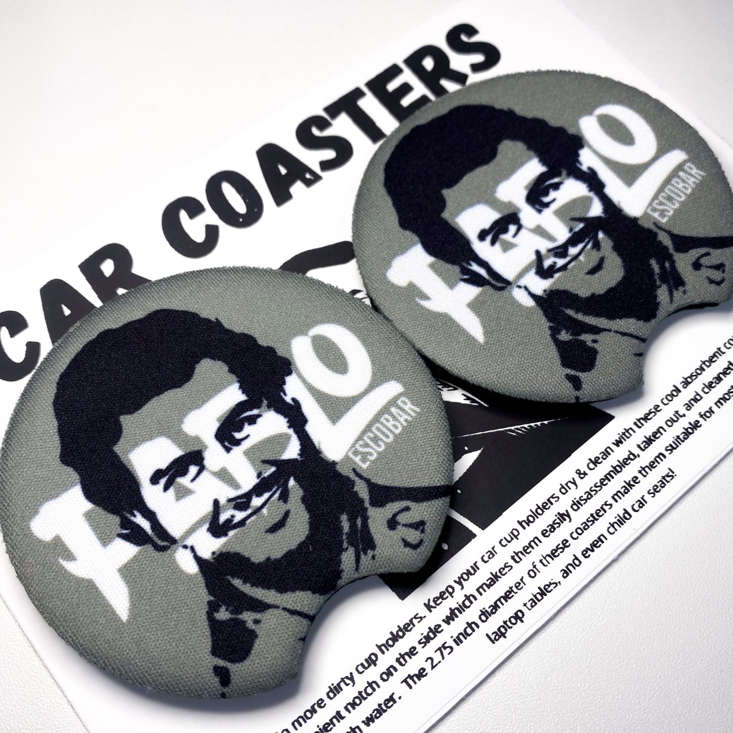 PABLO ESCOBAR Car Coasters