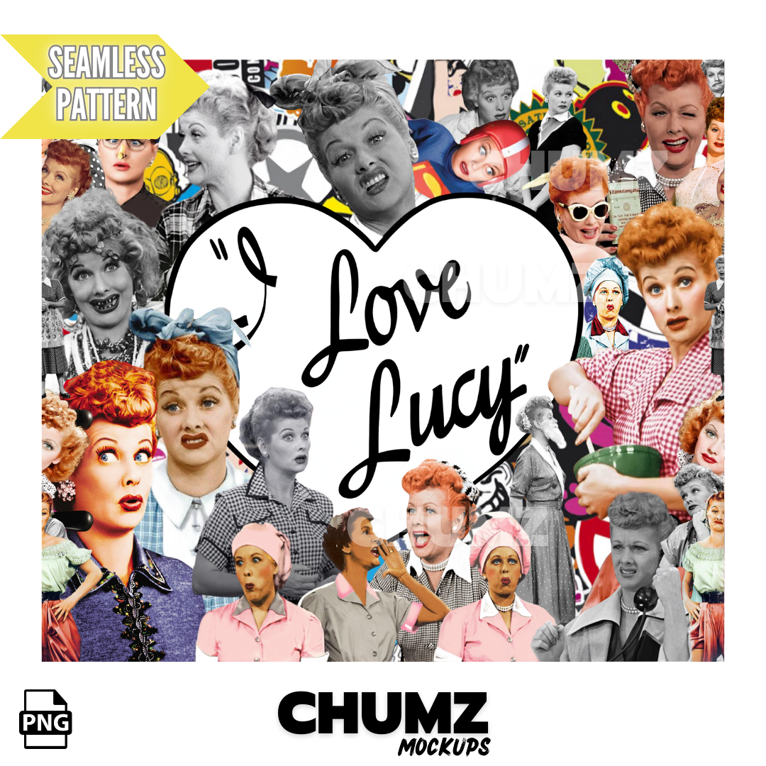 I LOVE LUCY Skinny 20oz-30oz Tumbler wrap (PNG)