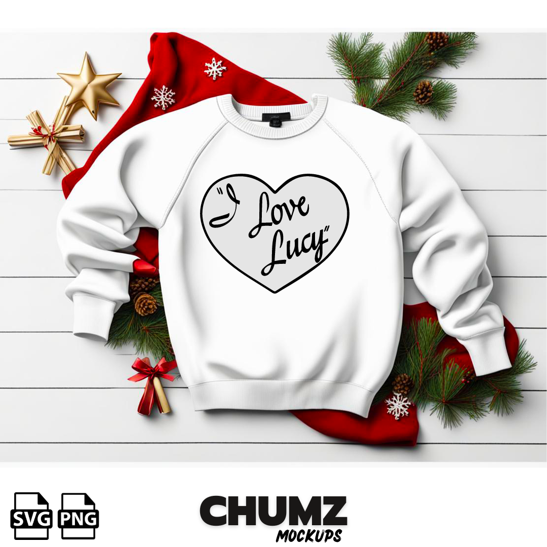 I LOVE Lucy SVG heart cut file