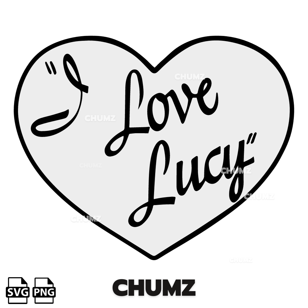 I LOVE Lucy SVG heart cut file